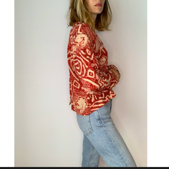 Vintage Boho Batik Silk Crop Top - Picture 12 of 15